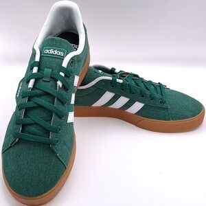 Adidas Daily 3.0 Men's Green Canvas Gum Sole Skate Sneakers Size‎ 11